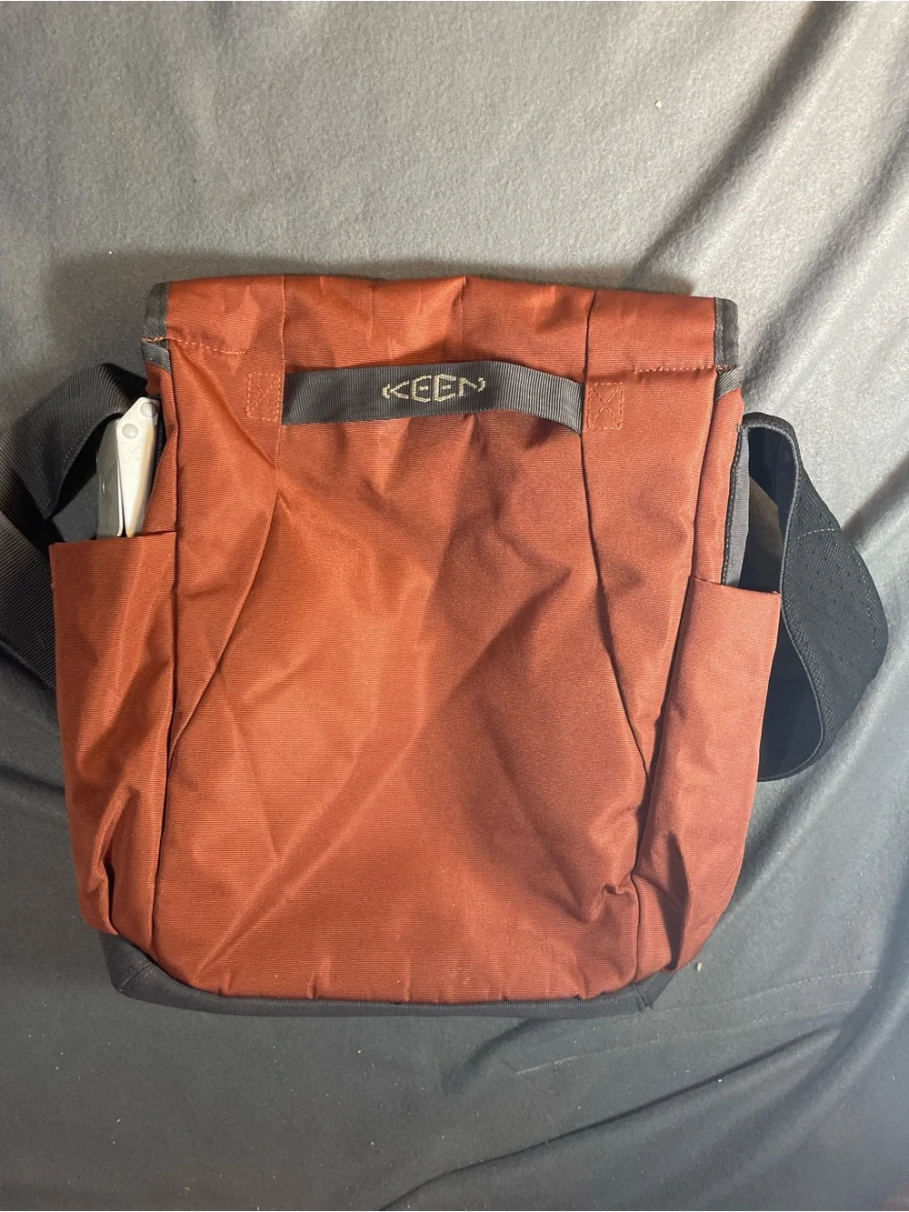 KEEN Hybrid Transport Messenger Bag Crossbody Rust Orange Gray Laptop Sleeve